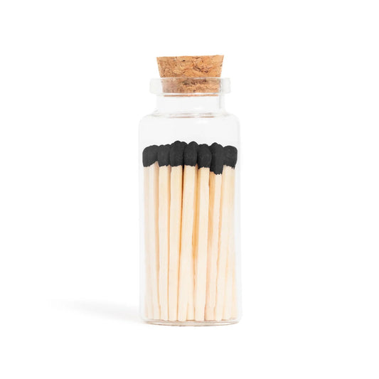 Matches | Medium Corked Vial | Black Tip - ASH
