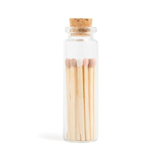 Matches | Small Corked Vial | Neapolitan Color Tip - ASH
