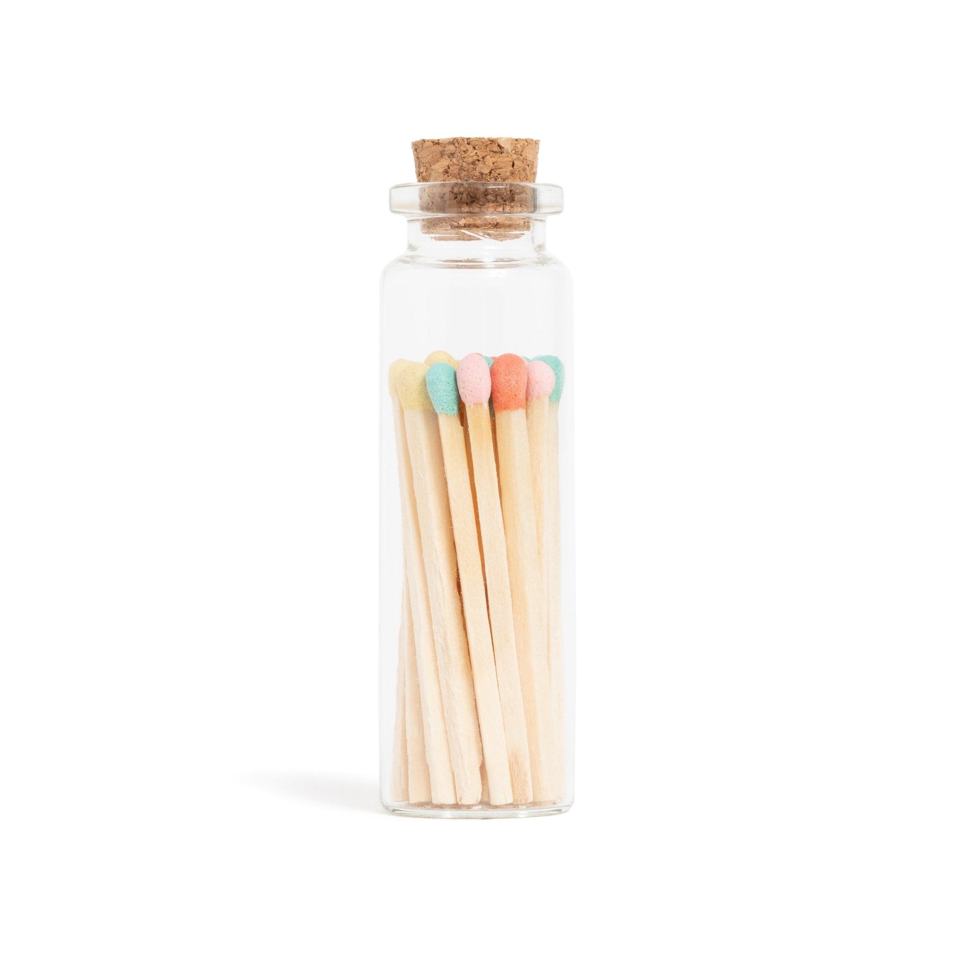 Matches | Small Corked Vial | Pastel Mix Tip - ASH
