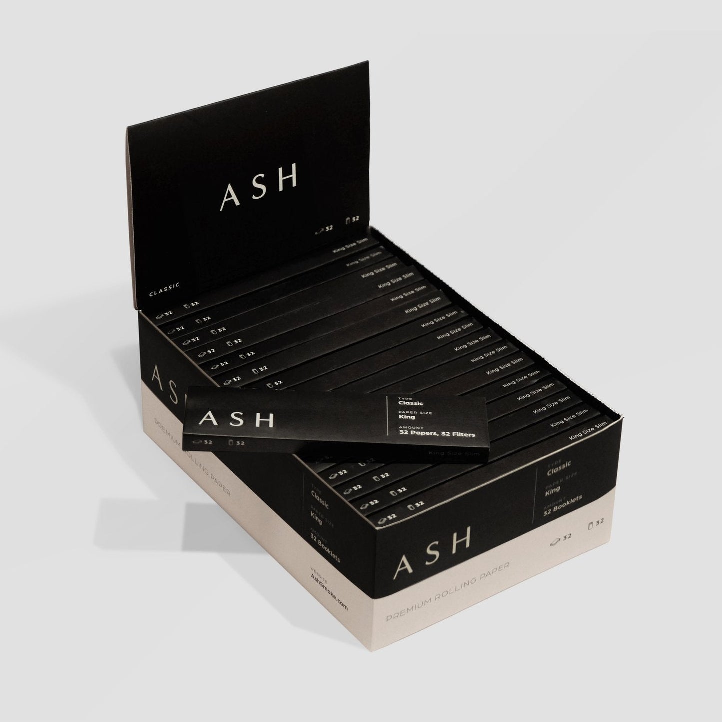 Rolling Papers | King | Classic | Box ASH Rolling Paper