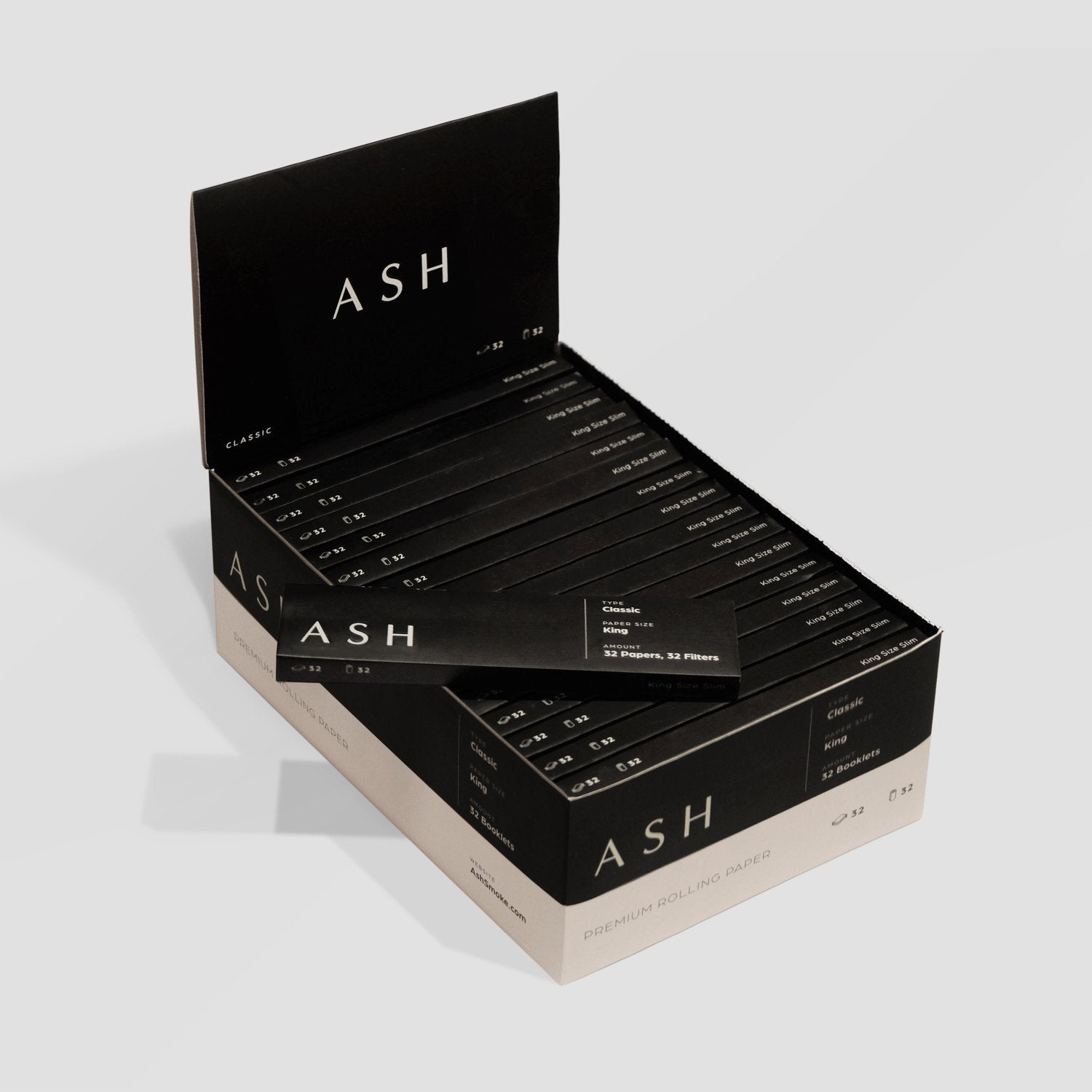 Rolling Papers | King | Classic | Box ASH Rolling Paper