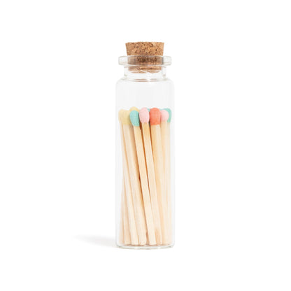 Matches | Small Corked Vial | Pastel Mix Tip - ASH 