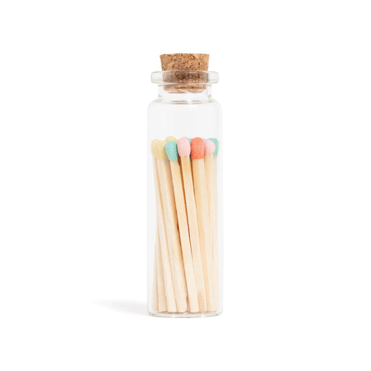 Matches | Small Corked Vial | Pastel Mix Tip - ASH 